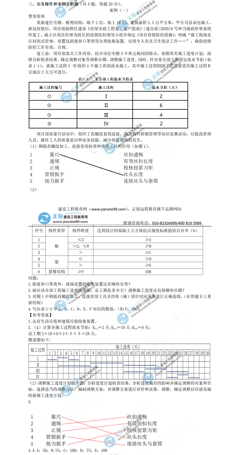 二級(jí)建造師建筑實(shí)務(wù)案例一